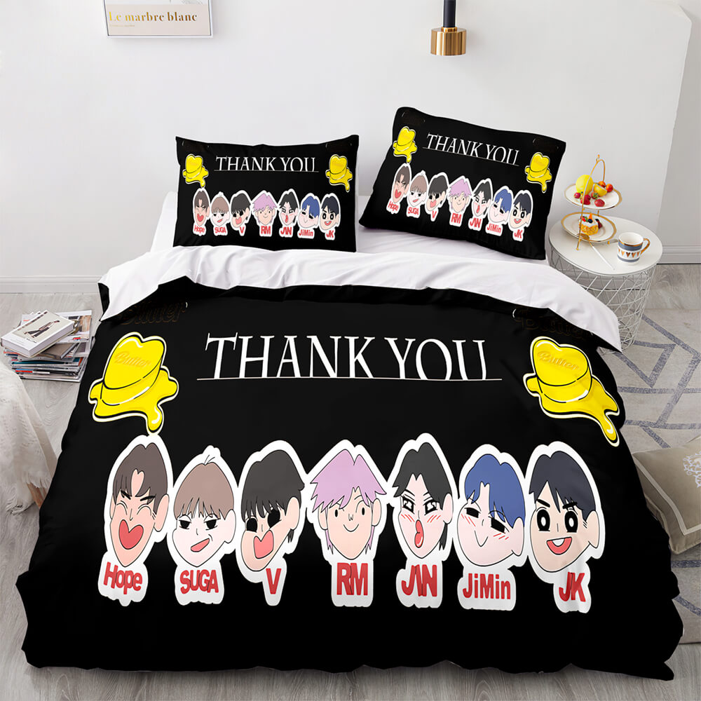 2024 NEW BTS Butter Cosplay Bedding Sets Soft Quilt Covers Without Filler