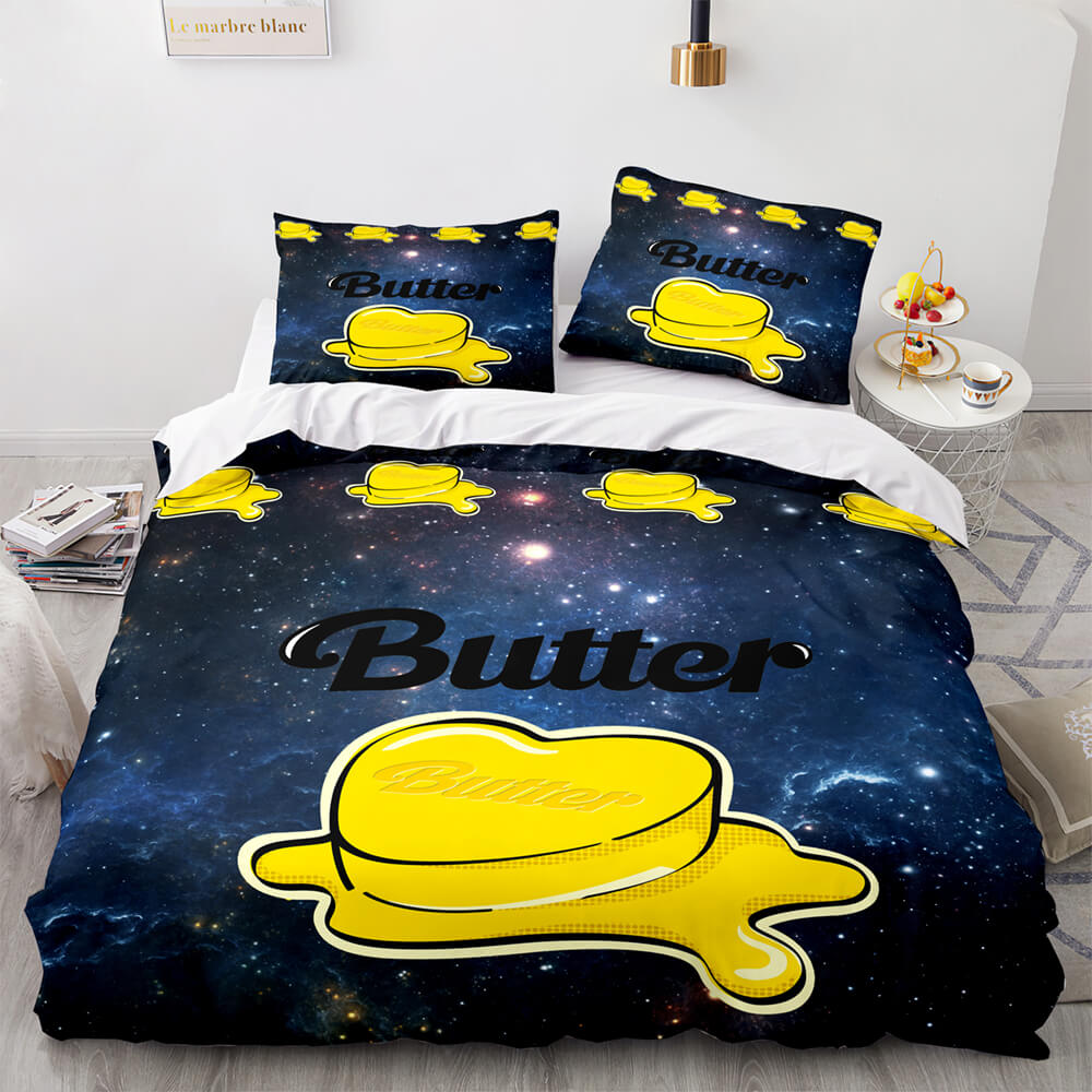 2024 NEW BTS Butter Cosplay Bedding Sets Soft Quilt Covers Without Filler