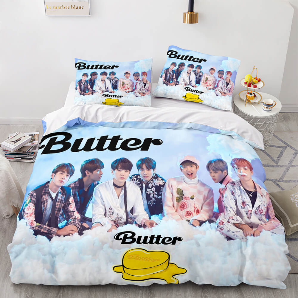 2024 NEW BTS Butter Cosplay Bedding Sets Soft Quilt Covers Without Filler