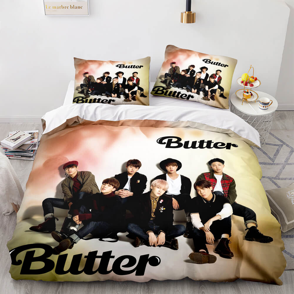 2024 NEW BTS Butter Cosplay Bedding Sets Soft Quilt Covers Without Filler