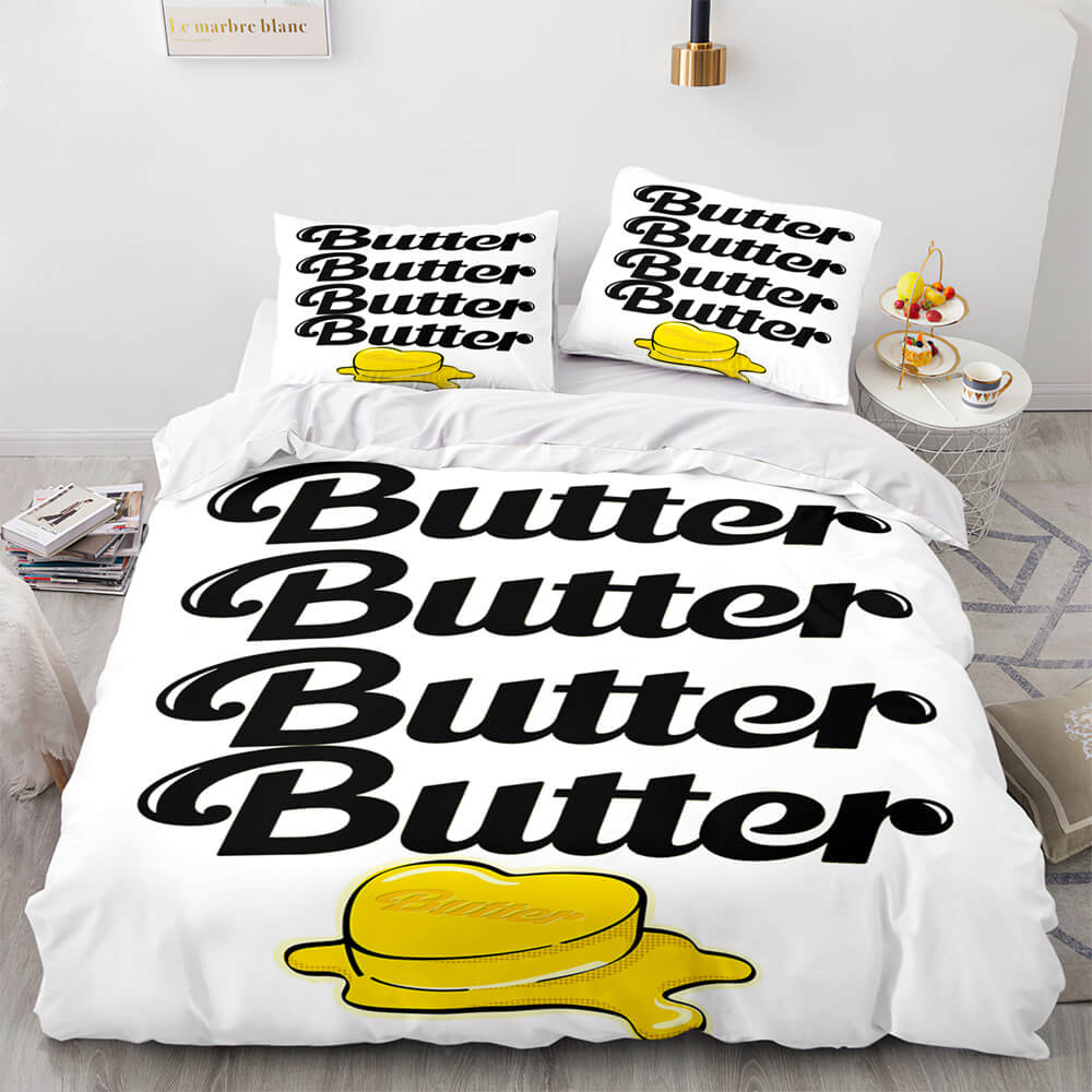 2024 NEW BTS Butter Cosplay Bedding Sets Soft Quilt Covers Without Filler