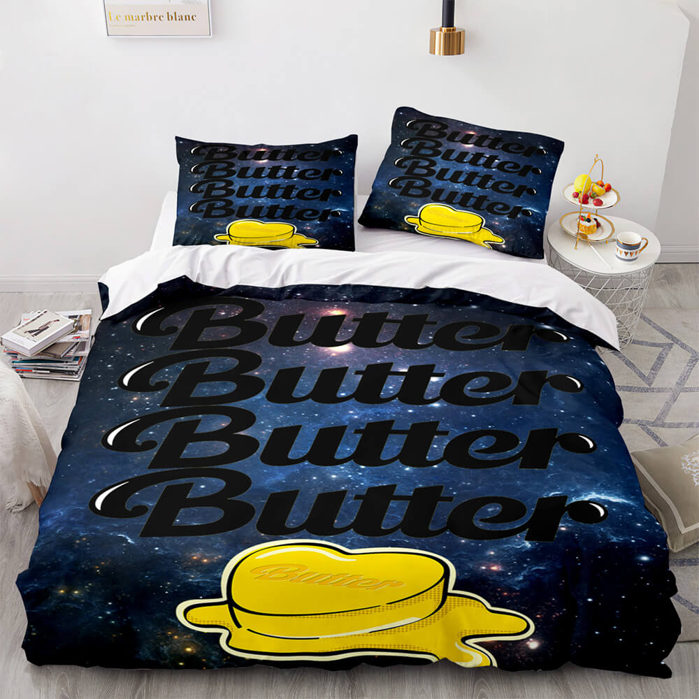 2024 NEW BTS Butter Cosplay Bedding Sets Soft Quilt Covers Without Filler