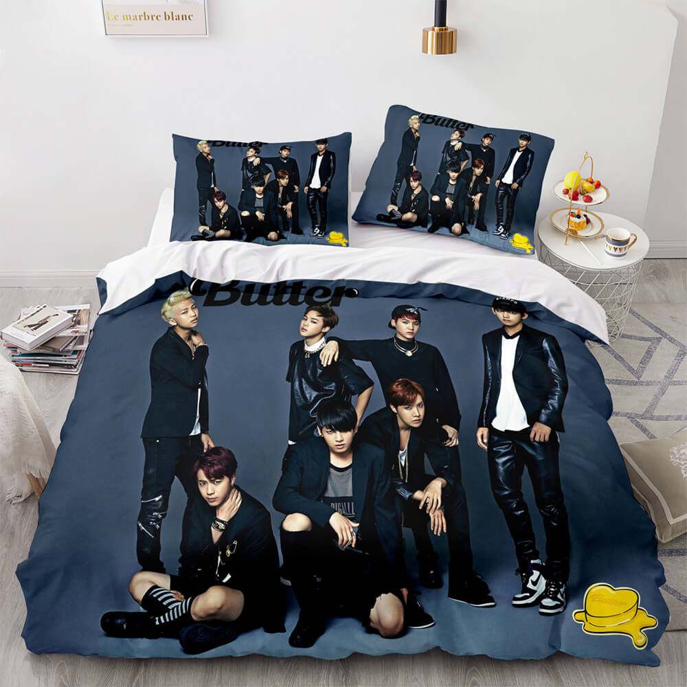 2024 NEW BTS Butter Cosplay Bedding Sets Soft Quilt Covers Without Filler