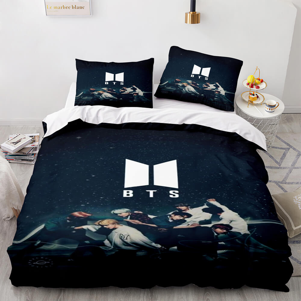 2024 NEW BTS Cosplay 3 Piece Bedding Sets Quilt Cover Without Filler