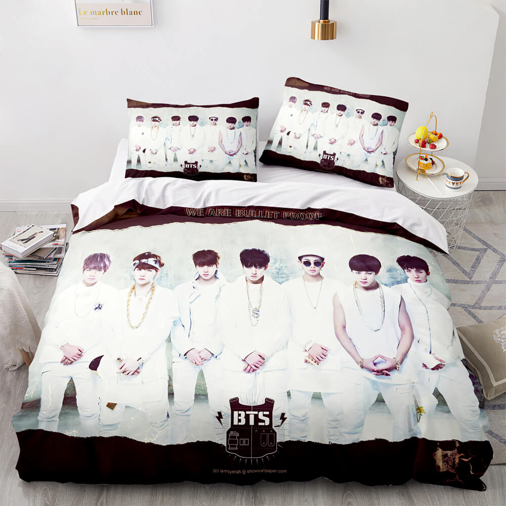 2024 NEW BTS Cosplay 3 Piece Bedding Sets Quilt Cover Without Filler