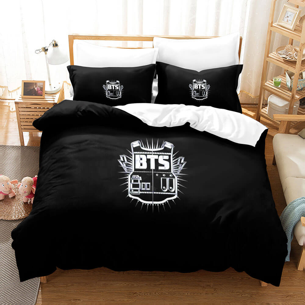 2024 NEW BTS Cosplay 3 Piece Bedding Sets Quilt Cover Without Filler