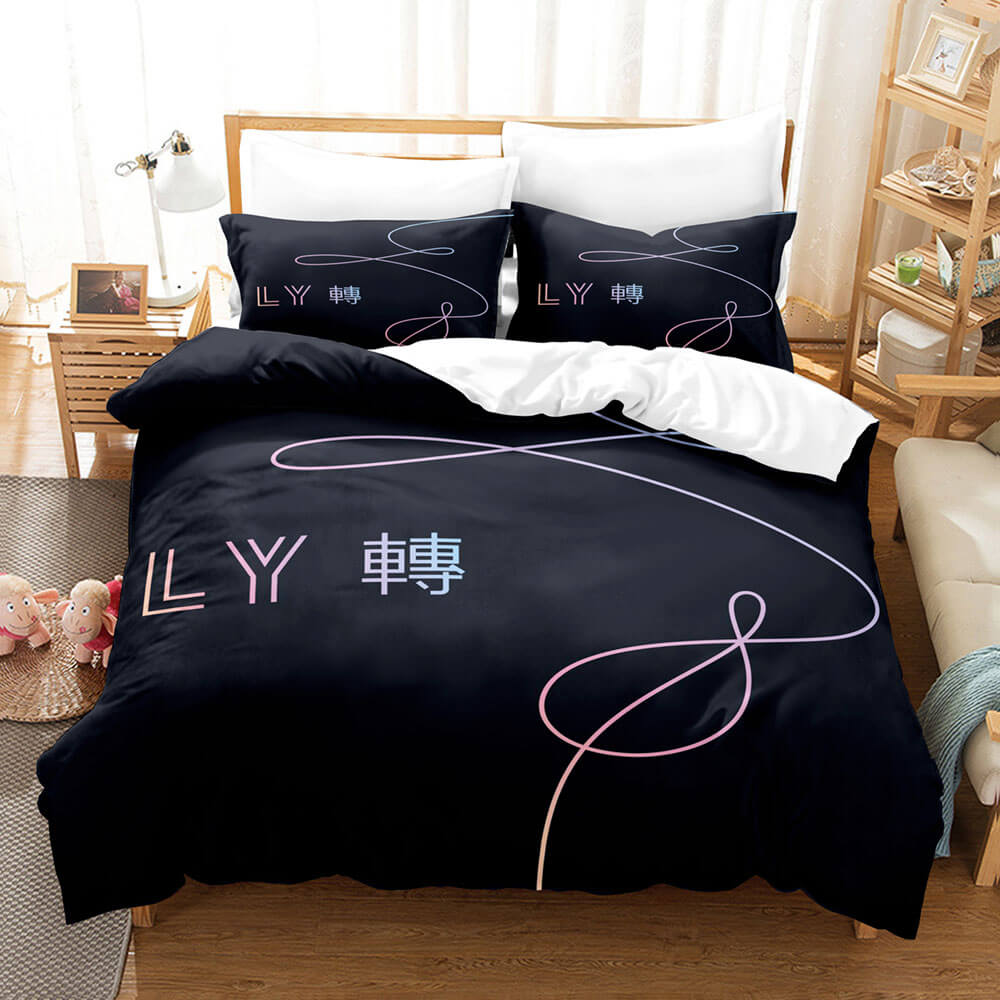 2024 NEW BTS Cosplay 3 Piece Bedding Sets Quilt Cover Without Filler