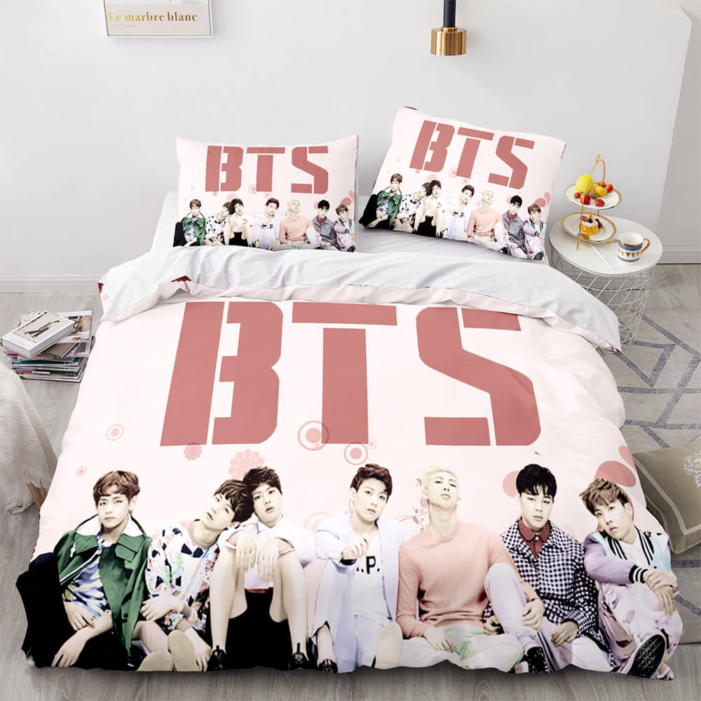 2024 NEW BTS Cosplay 3 Piece Bedding Sets Quilt Cover Without Filler