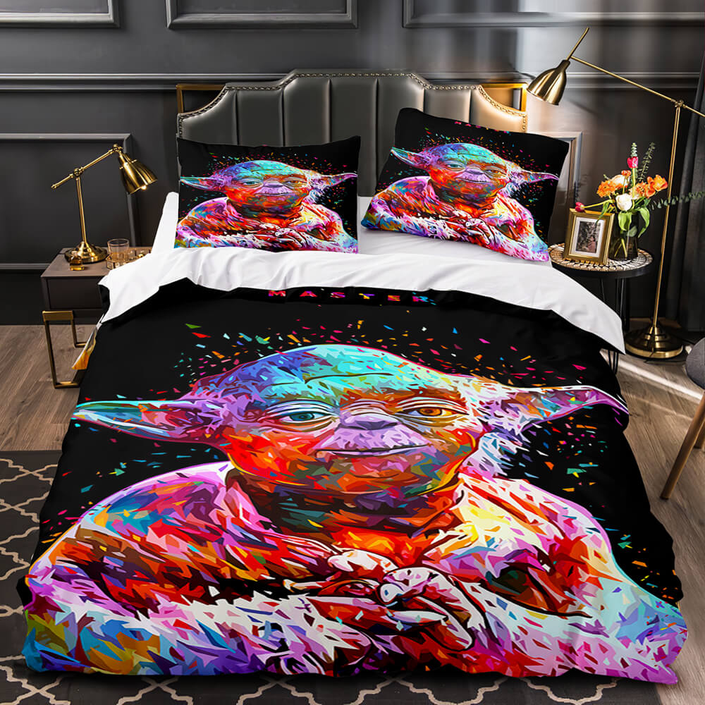 2026 NEW Master Yoda Print Bedding Set Quilt Duvet Covers