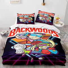 2024 NEW Backwoods Rick and Morty Cosplay 3 Piece Bedding Duvet Cover Sets