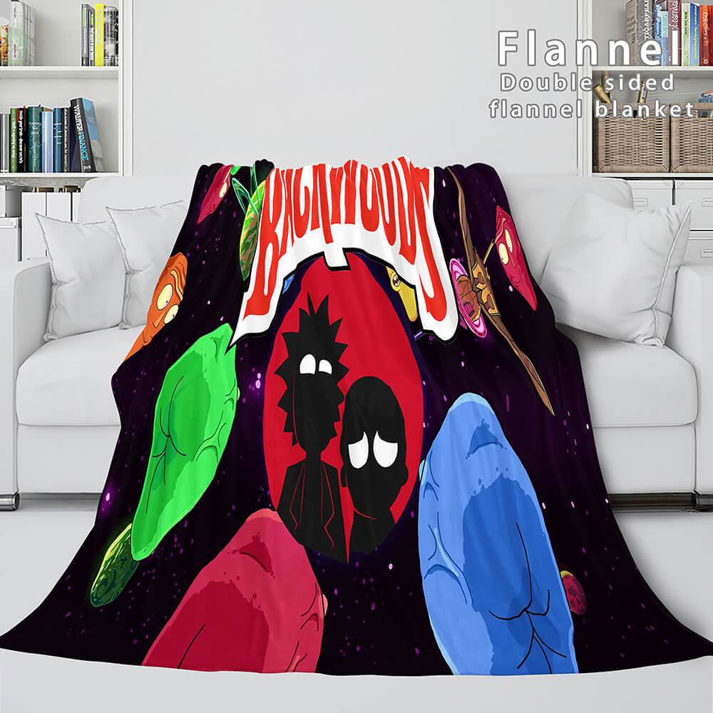 2024 NEW Rick And Morty Super Soft Flannel Fleece Blanket