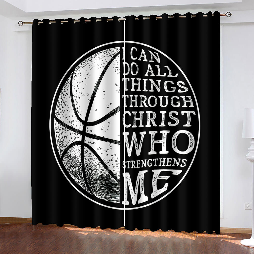 2024 NEW Basketball Curtains Blackout Window Drapes