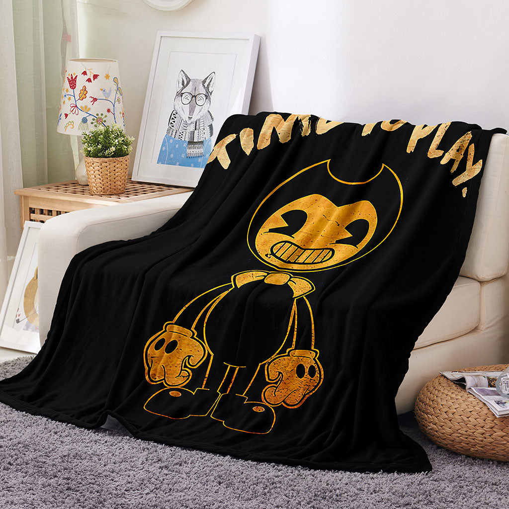 2024 NEW Bendy And The Ink Machine Blanket Flannel Throw Room Decoration