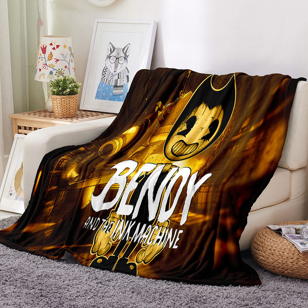 2024 NEW Bendy And The Ink Machine Blanket Flannel Throw Room Decoration