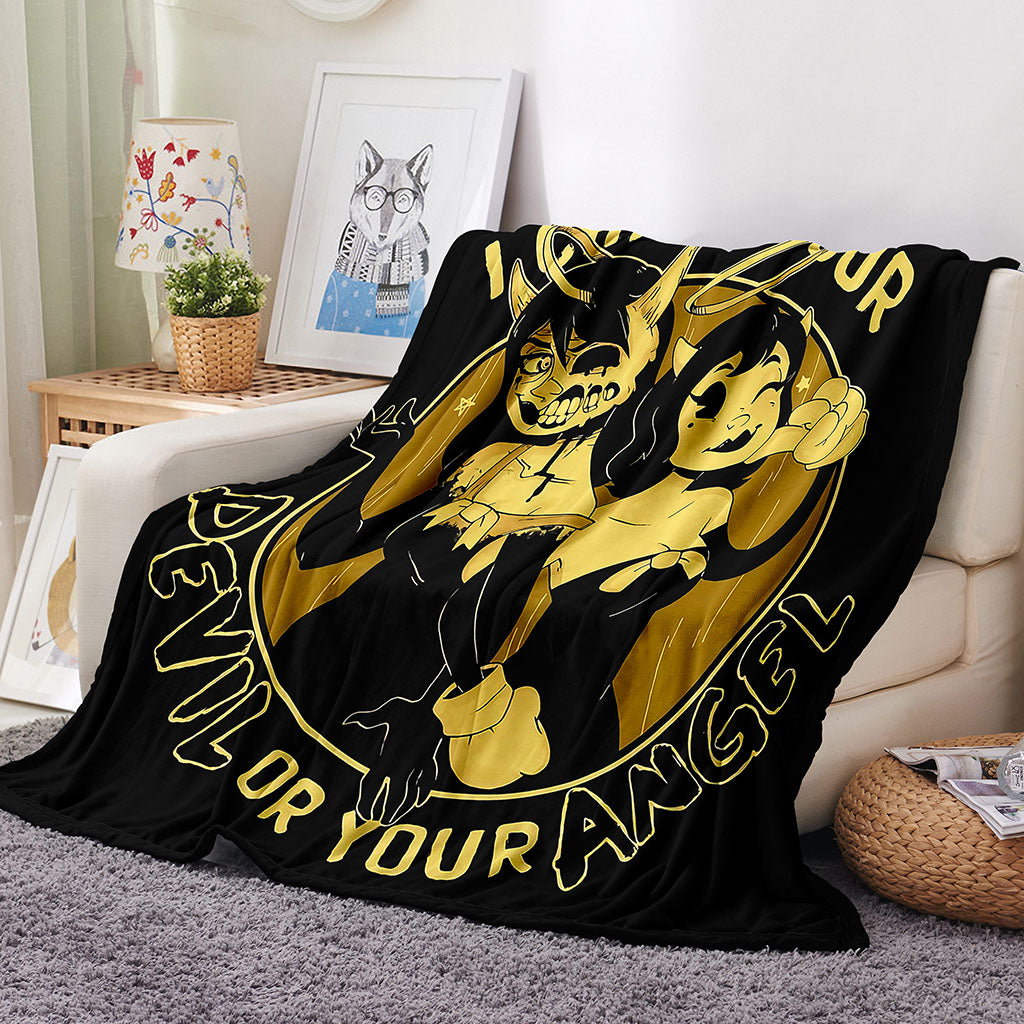 2024 NEW Bendy And The Ink Machine Blanket Flannel Throw Room Decoration