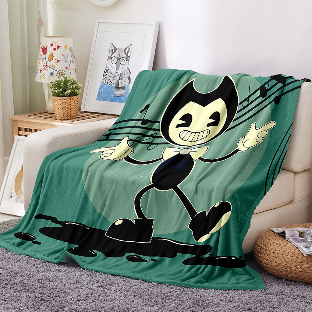 2024 NEW Bendy And The Ink Machine Blanket Flannel Throw Room Decoration