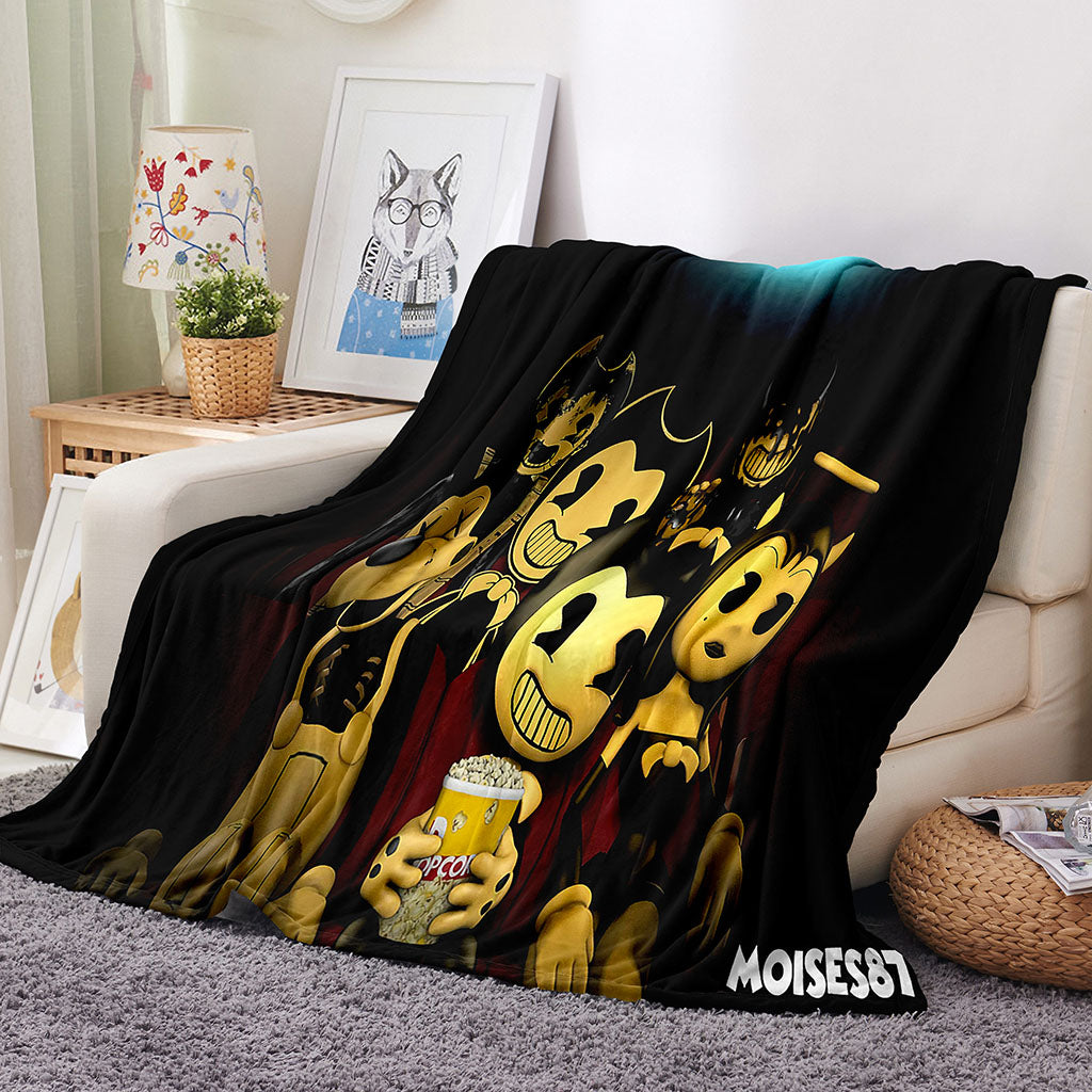 2024 NEW Bendy And The Ink Machine Blanket Flannel Throw Room Decoration