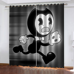 2024 NEW Bendy and the ink machine Curtains Blackout Window Treatments Drapes