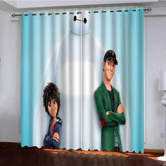 2024 NEW Big Hero 6 Curtains Pattern Blackout Window Drapes