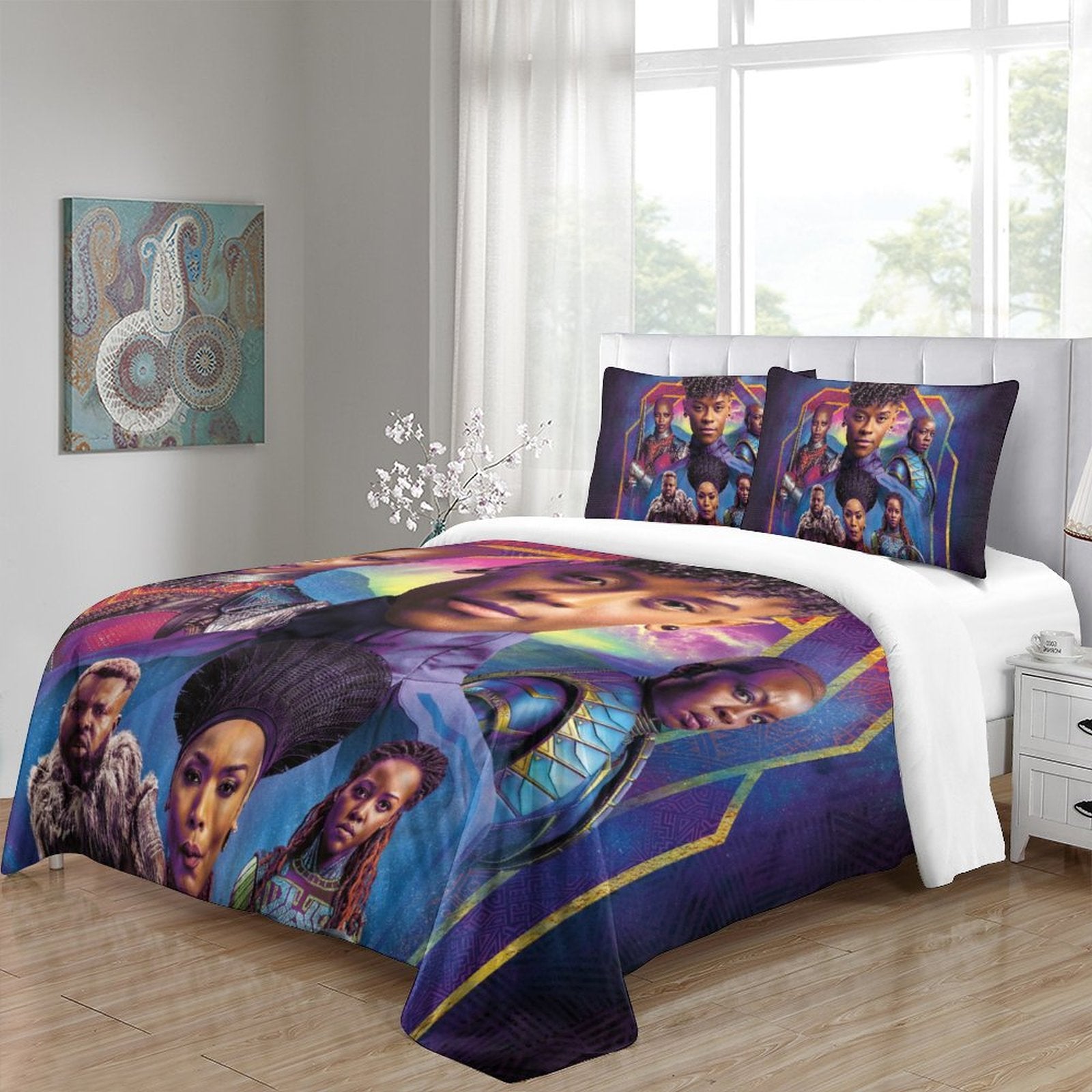2024 NEW Black Panther Wakanda Forever Bedding Set Quilt Cover