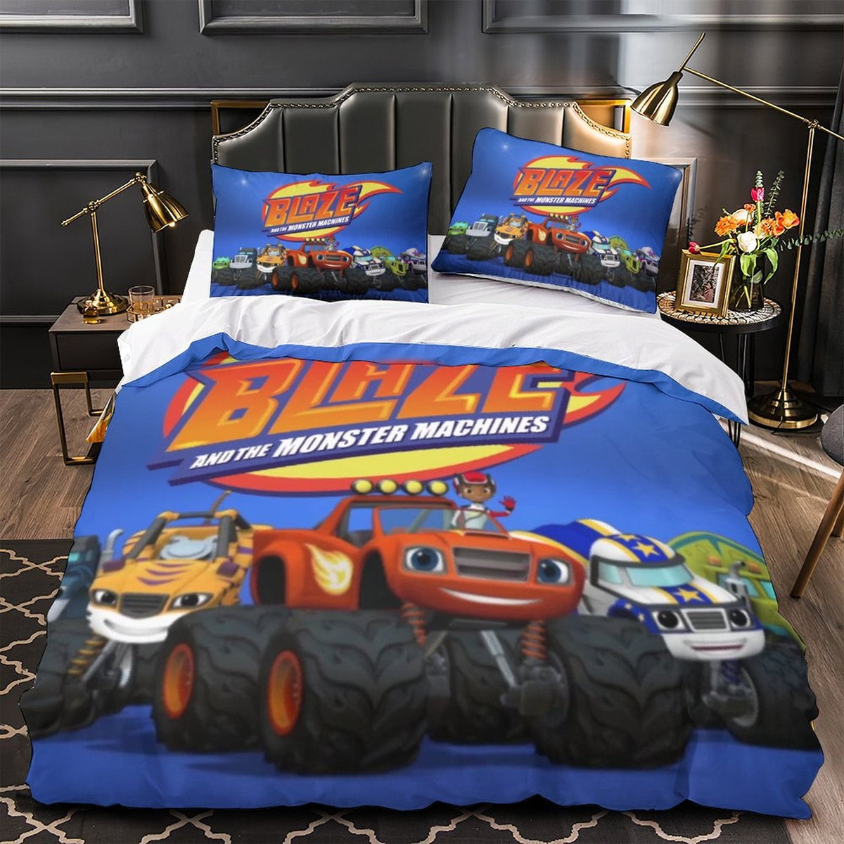 2024 NEW Blaze and the Monster Machines Bedding Set Quilt Duvet Cover Without Filler