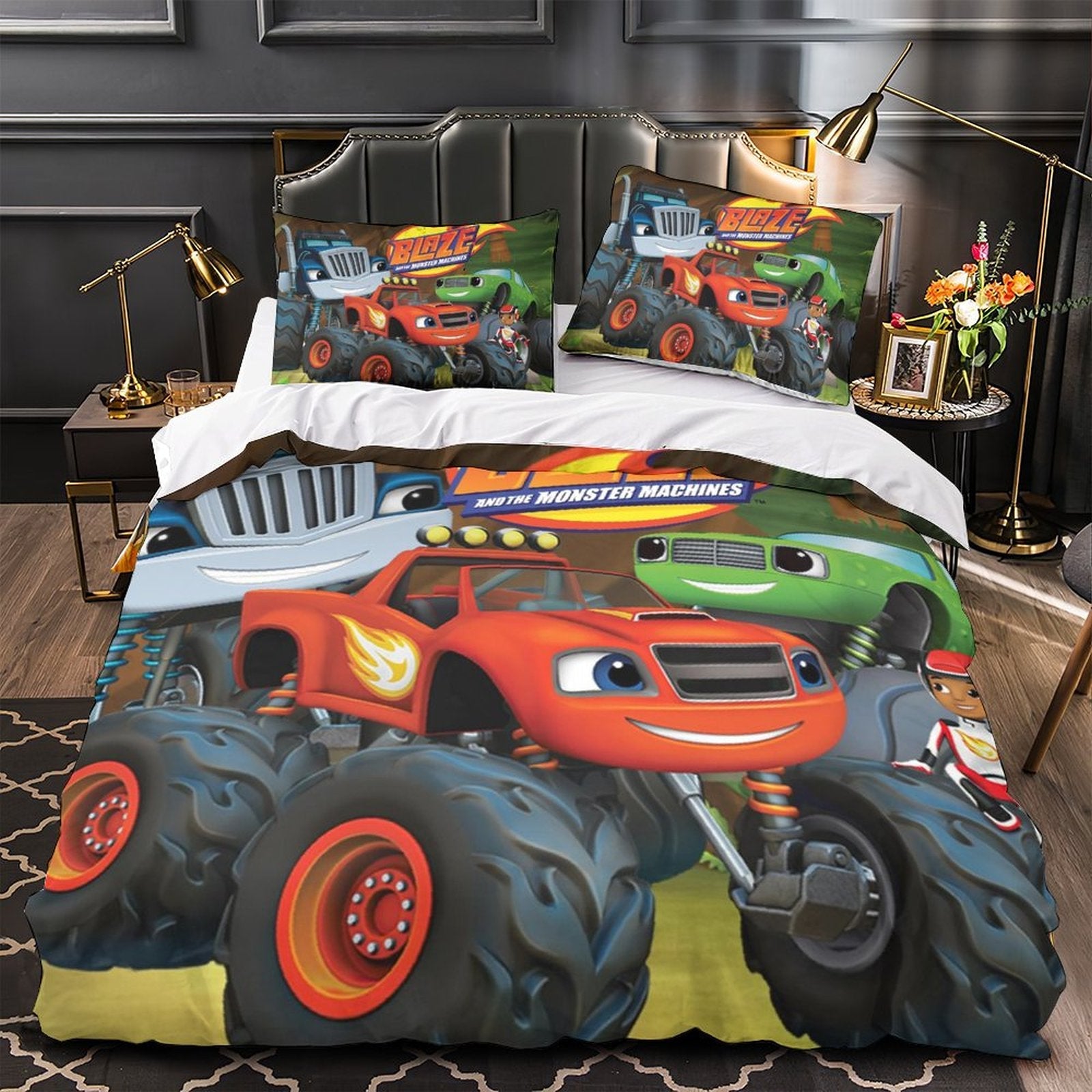 2024 NEW Blaze and the Monster Machines Bedding Set Quilt Duvet Cover Without Filler