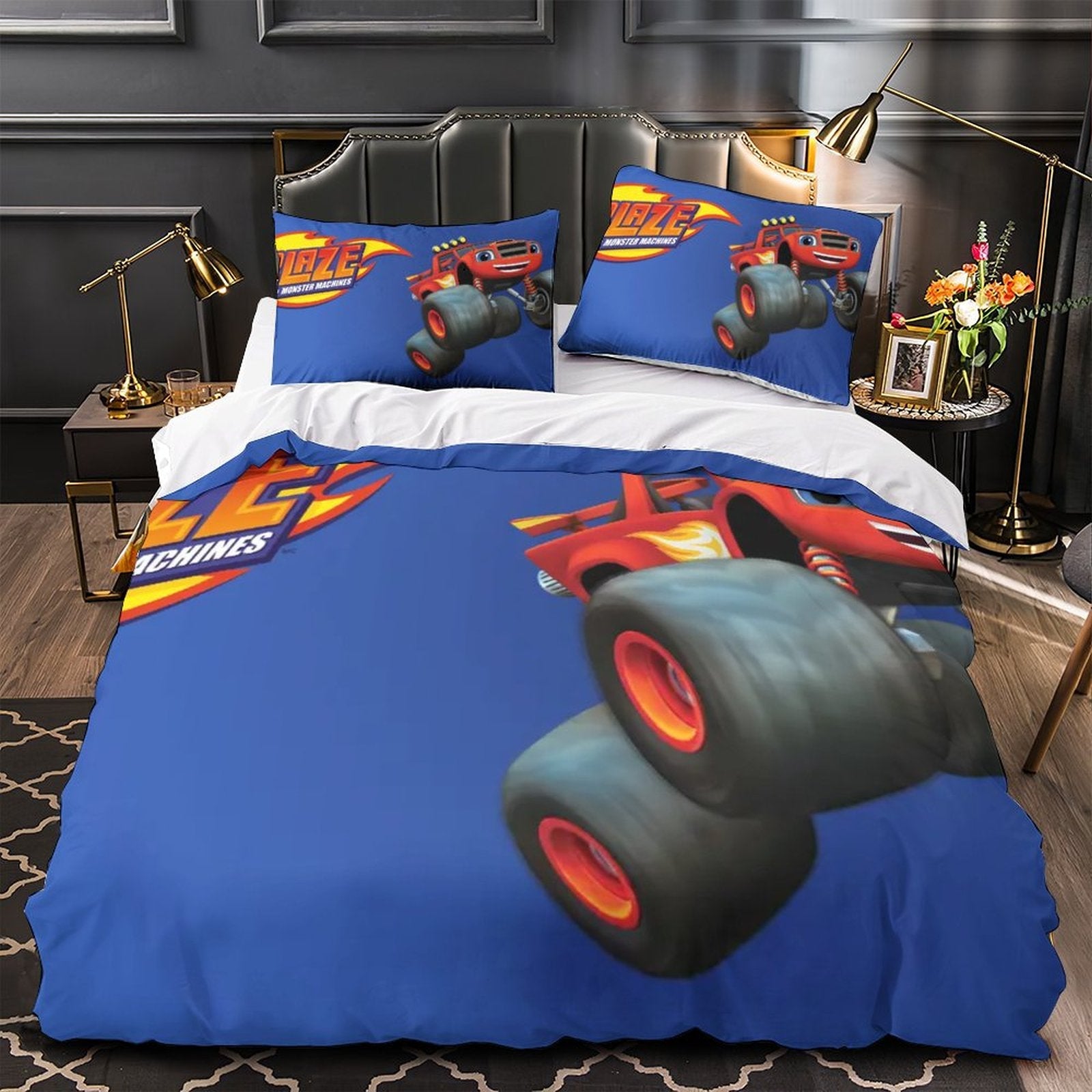 2024 NEW Blaze and the Monster Machines Bedding Set Quilt Duvet Cover Without Filler