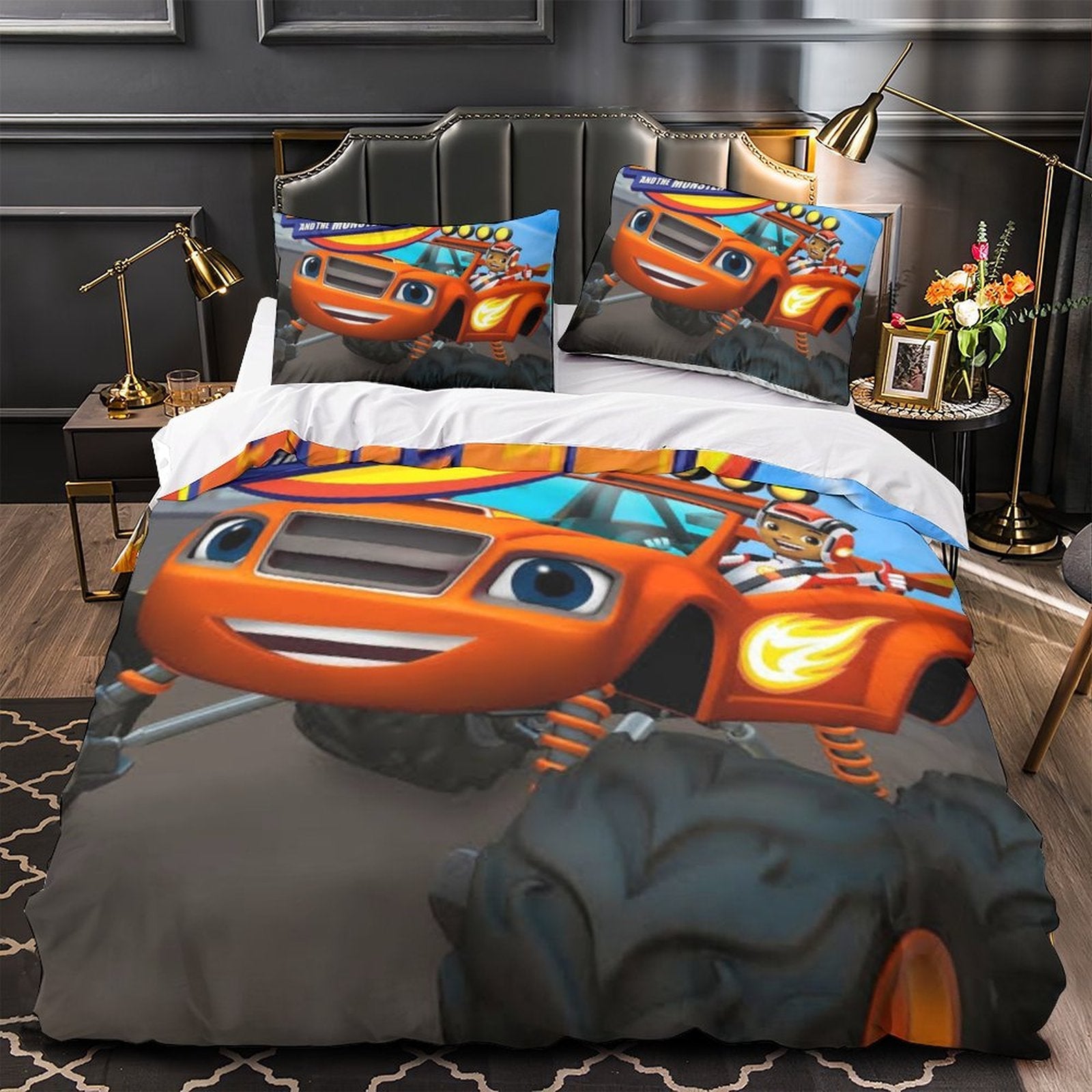 2024 NEW Blaze and the Monster Machines Bedding Set Quilt Duvet Cover Without Filler