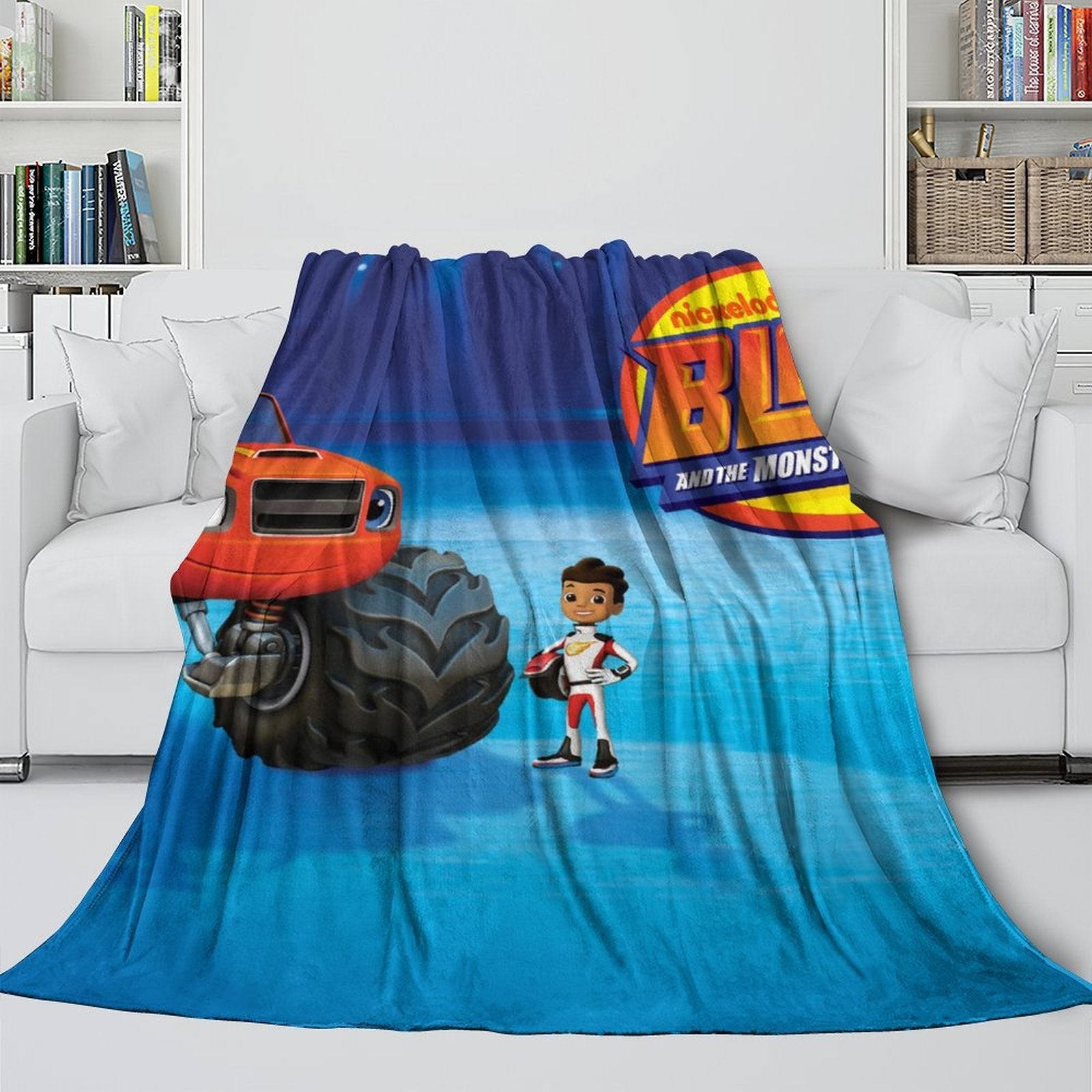 2024 NEW Blaze and the Monster Machines Blanket Flannel Fleece Throw Room Decoration