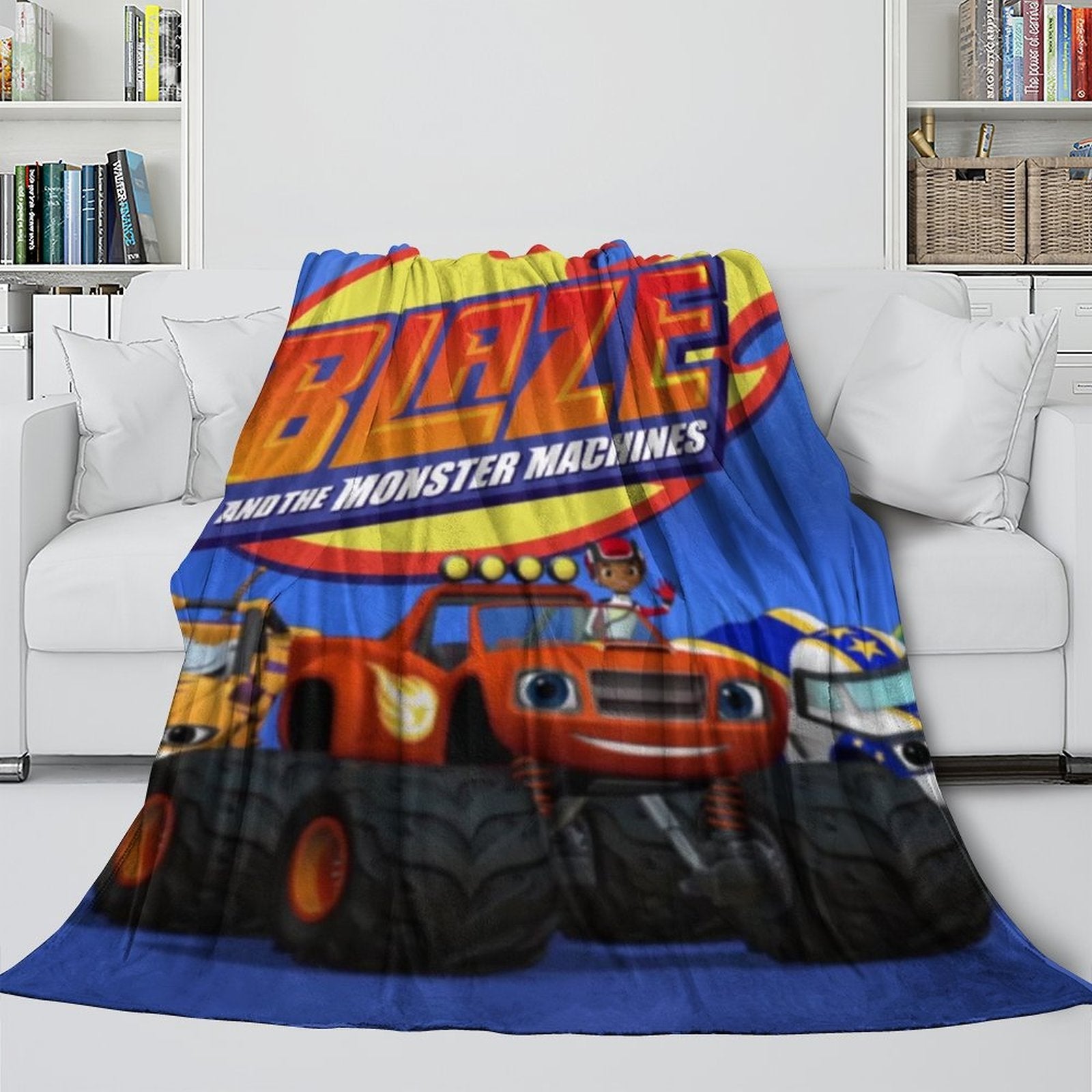 2024 NEW Blaze and the Monster Machines Blanket Flannel Fleece Throw Room Decoration