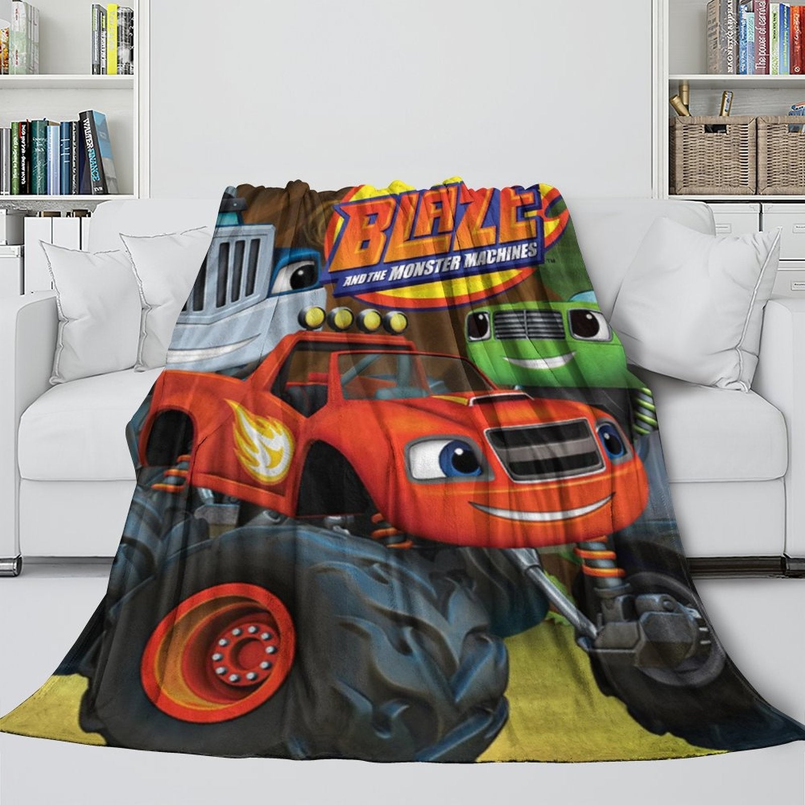 2024 NEW Blaze and the Monster Machines Blanket Flannel Fleece Throw Room Decoration