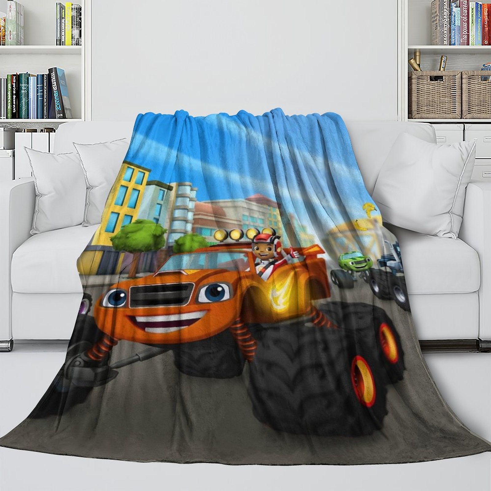 2024 NEW Blaze and the Monster Machines Blanket Flannel Fleece Throw Room Decoration