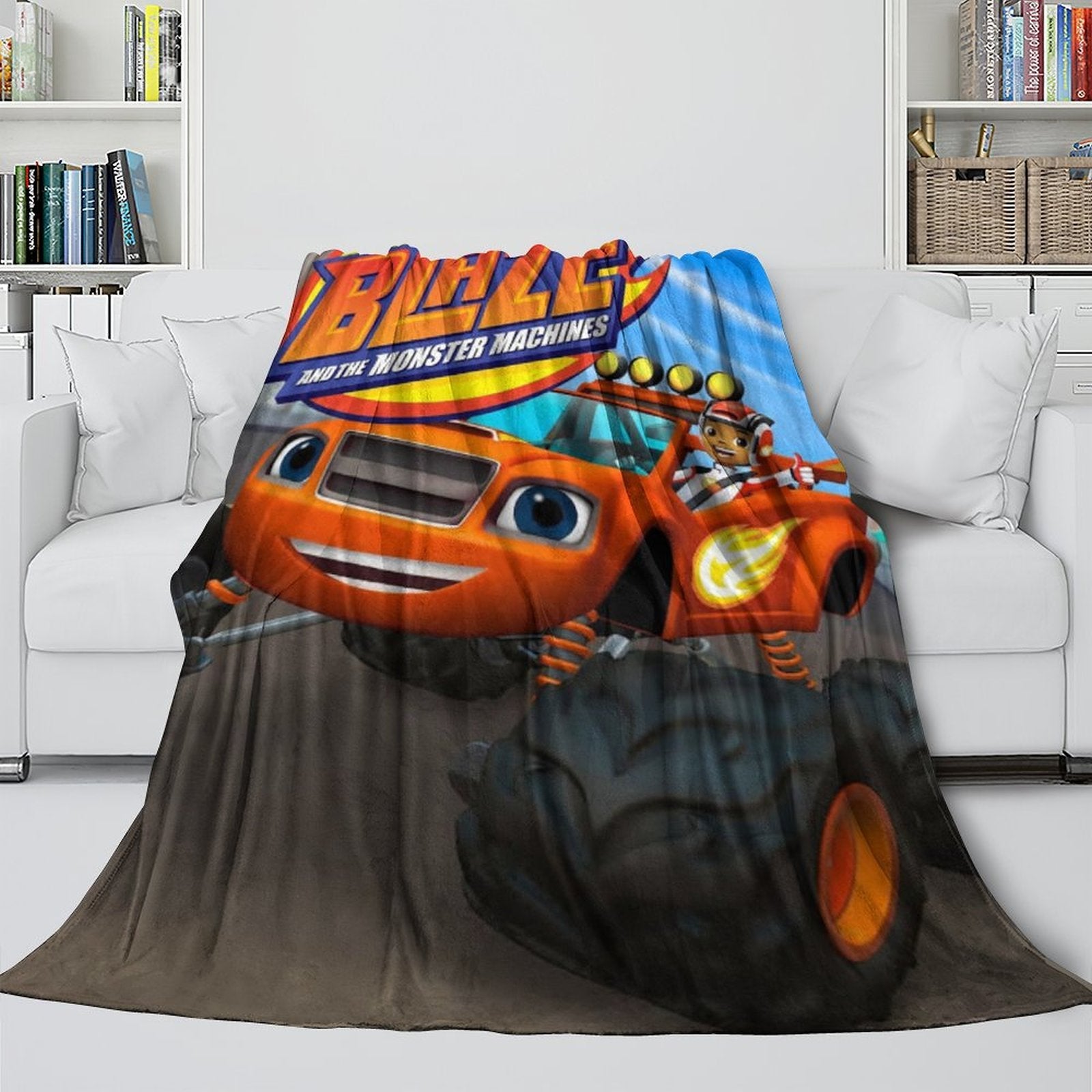 2024 NEW Blaze and the Monster Machines Blanket Flannel Fleece Throw Room Decoration