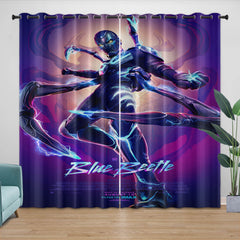 2024 NEW Blue Beetle Curtains Pattern Blackout Window Drapes