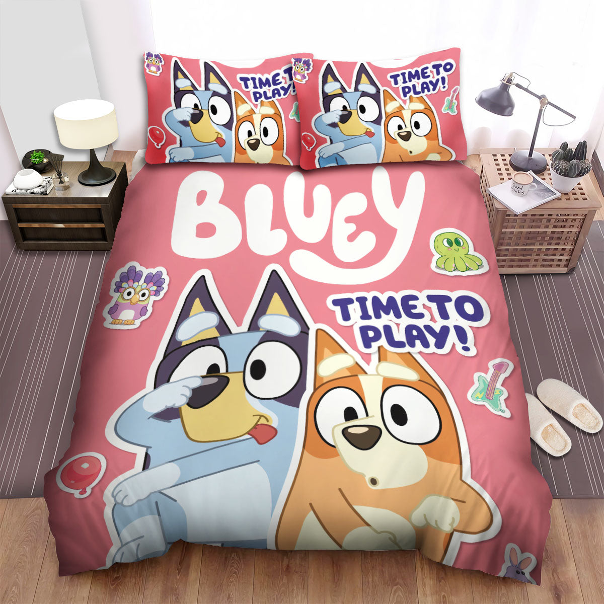 2024 NEW Bluey Bedding Set Quilt Cover Room Decoration