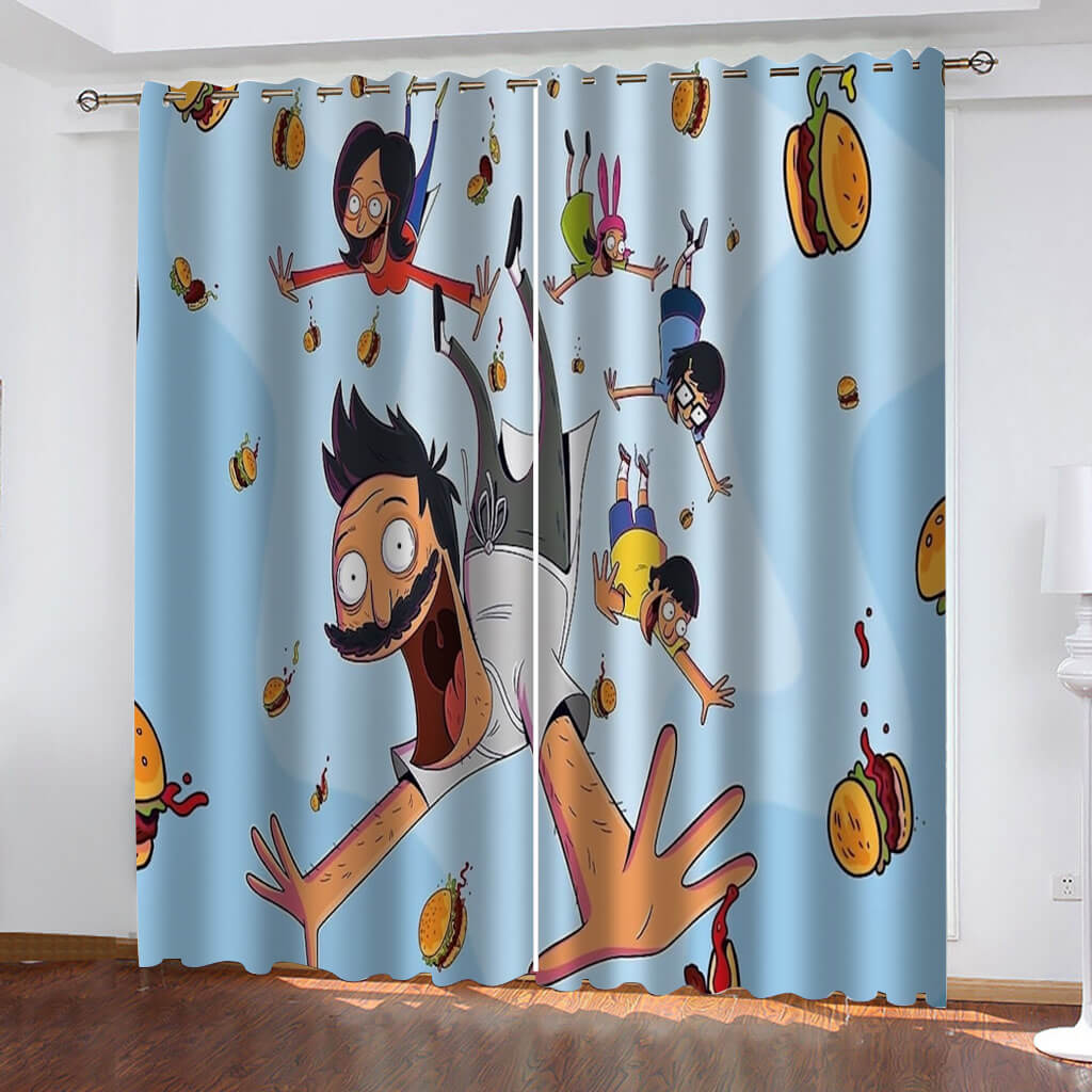 2024 NEW Bob's Burgers The Movie Curtains Blackout Window Drapes