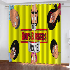 2024 NEW Bob's Burgers The Movie Curtains Blackout Window Drapes