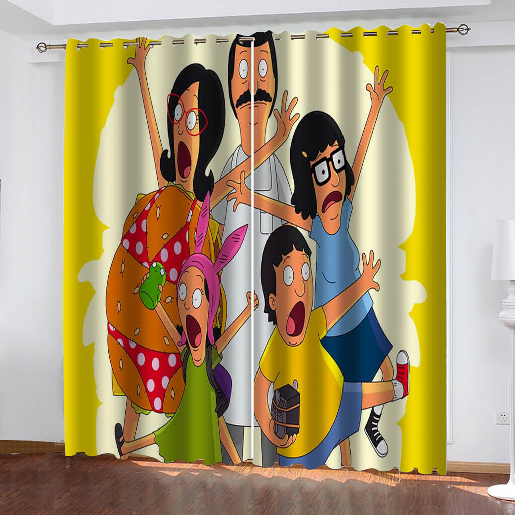 2024 NEW Bob's Burgers The Movie Curtains Blackout Window Drapes