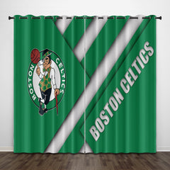 2024 NEW Boston Celtics Curtains Pattern Blackout Window Drapes