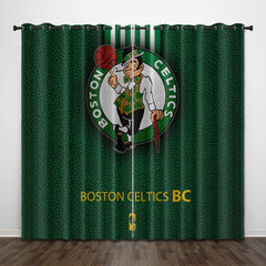 2024 NEW Boston Celtics Curtains Pattern Blackout Window Drapes