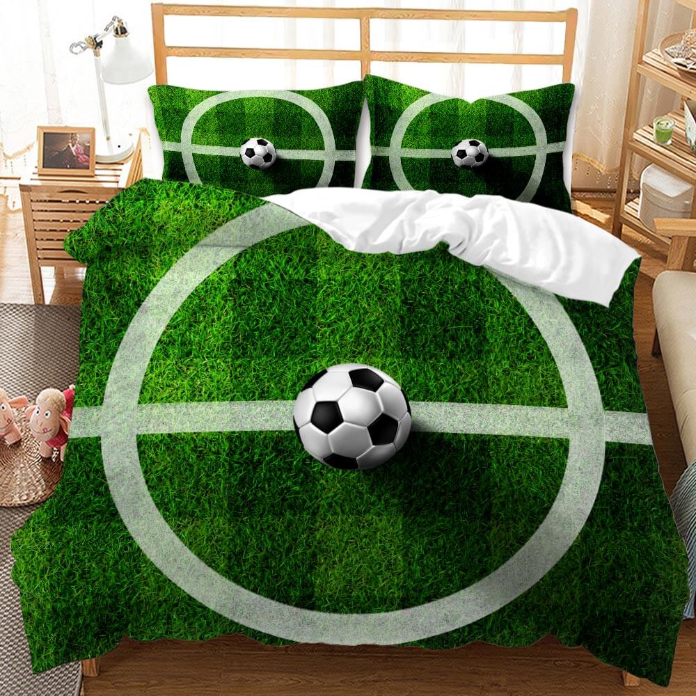 2024 NEW Boys Football Bedding Set Soccer Ball Duvet Cover Quilt Bed Linen Sets