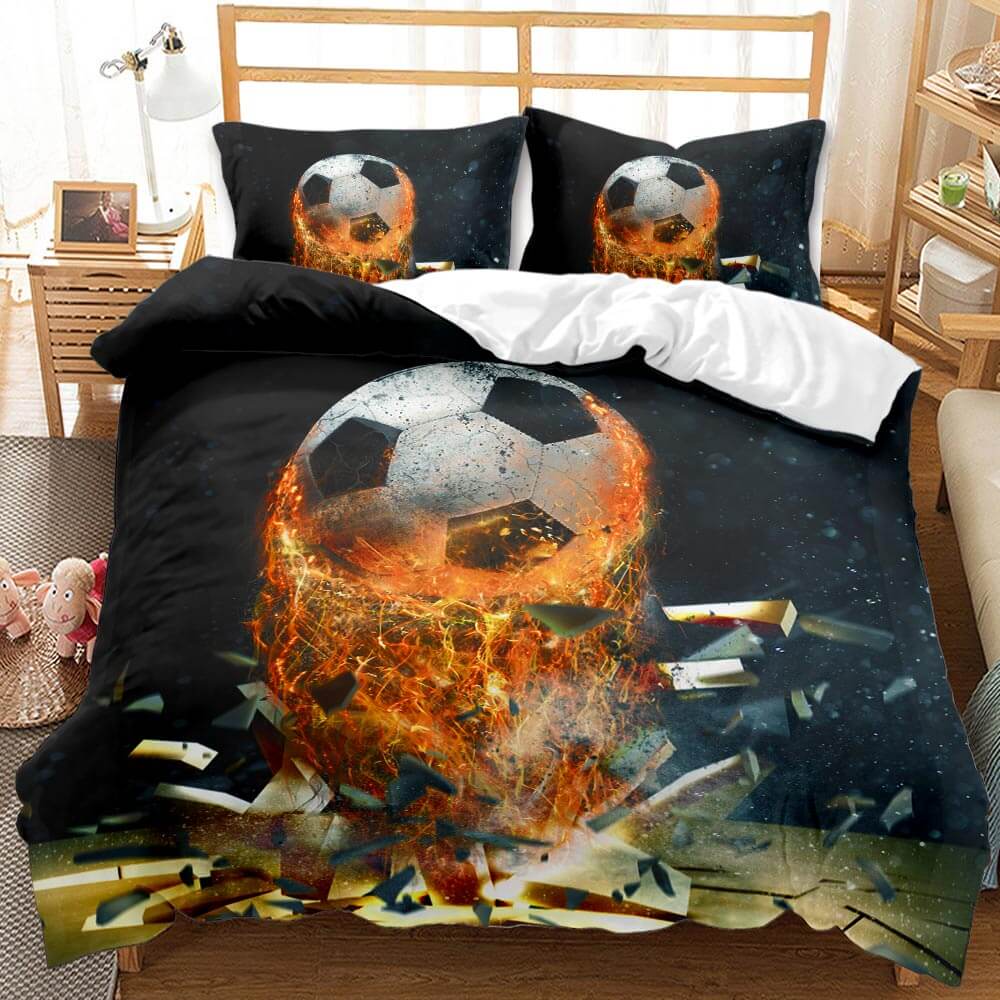 2024 NEW Boys Football Bedding Set Soccer Ball Duvet Cover Quilt Bed Linen Sets