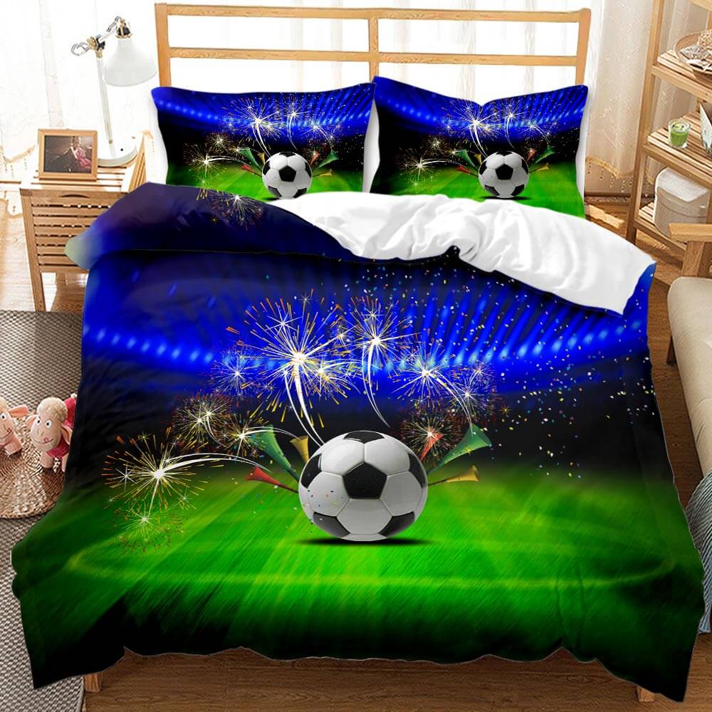 2024 NEW Boys Football Bedding Set Soccer Ball Duvet Cover Quilt Bed Linen Sets