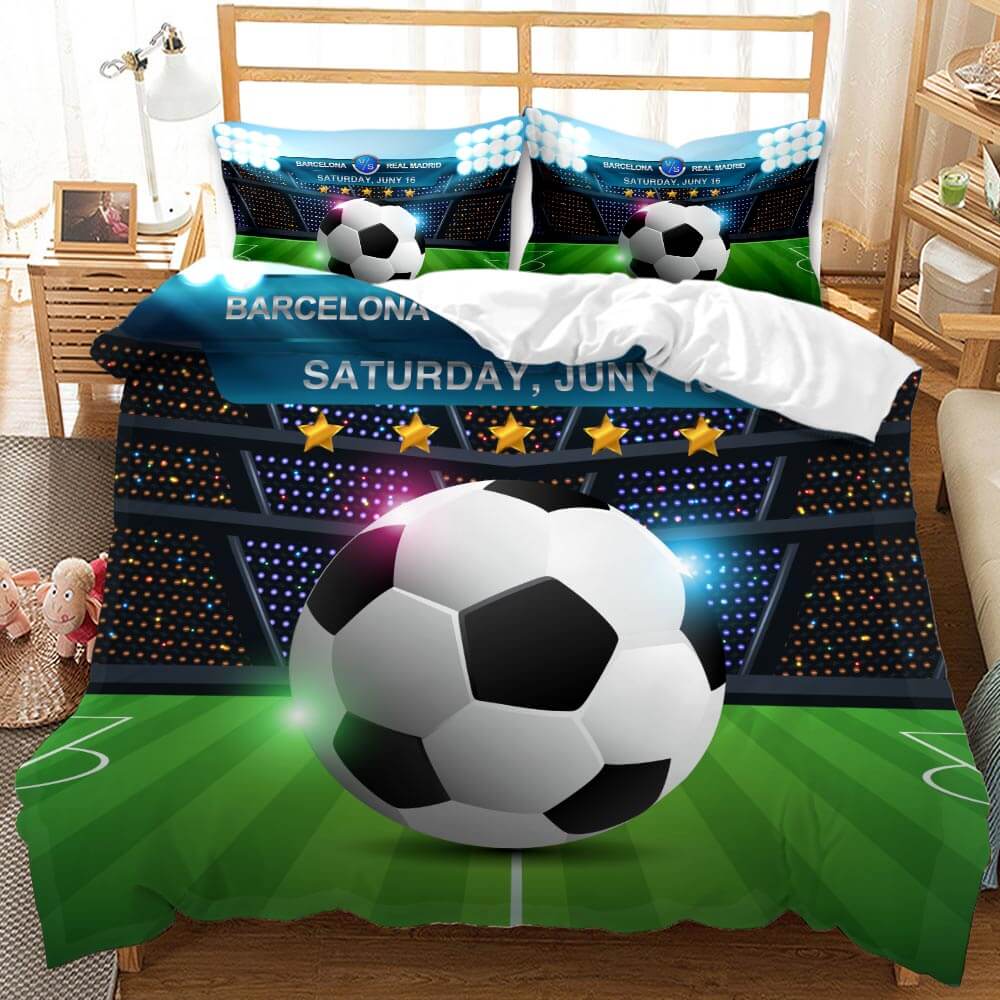 2024 NEW Boys Football Bedding Set Soccer Ball Duvet Cover Quilt Bed Linen Sets