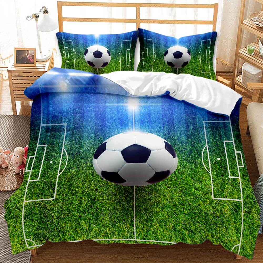 2024 NEW Boys Football Bedding Set Soccer Ball Duvet Cover Quilt Bed Linen Sets