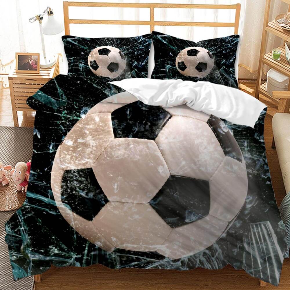 2024 NEW Boys Football Bedding Set Soccer Ball Duvet Cover Quilt Bed Linen Sets