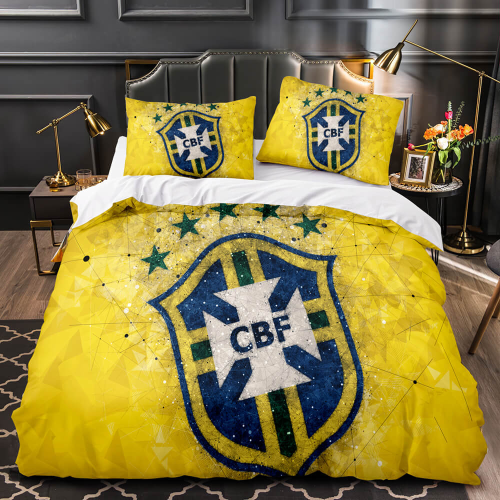 2024 NEW CBF Brazil France Football Team Bedding Set Quilt Cover Without Filler