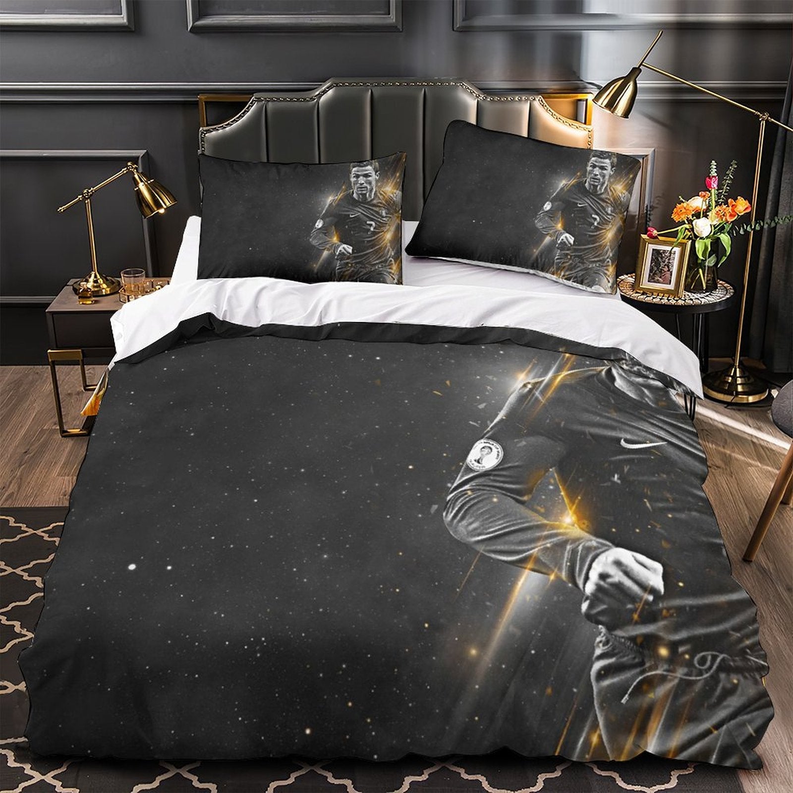 2024 NEW CR7 Cristiano Ronaldo Bedding Set Pattern Quilt Duvet Cover