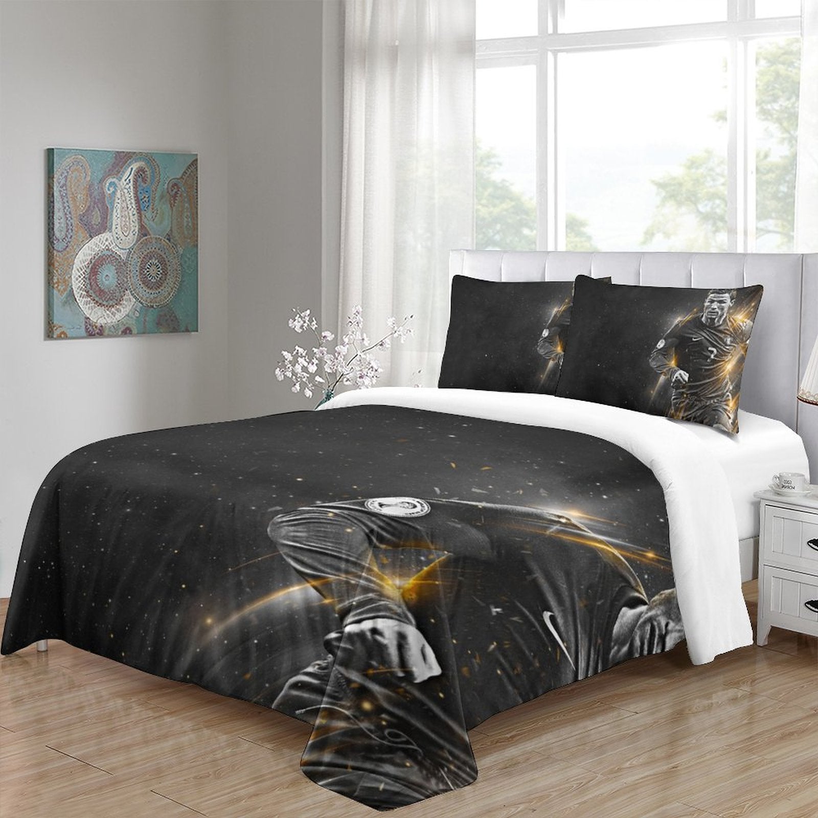 2024 NEW CR7 Cristiano Ronaldo Bedding Set Pattern Quilt Duvet Cover