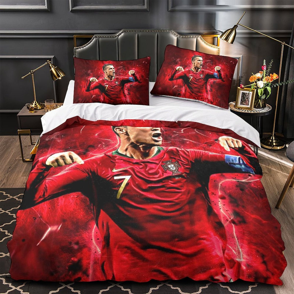 2024 NEW CR7 Cristiano Ronaldo Bedding Set Duvet Cover